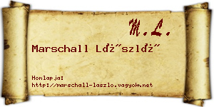 Marschall László névjegykártya