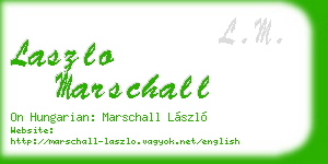 laszlo marschall business card